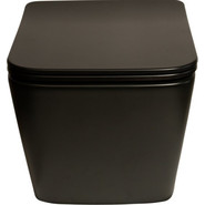 Унитаз подвесной безободковый SantiLine SL-5004MB с крышкой микролифт, черный матовый, Цвет производителя: чёрный матовый - фото 2