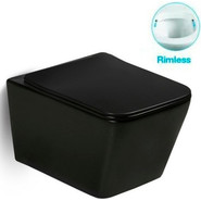 Инсталляция с подвесным безободковым унитазом SantiLine SL-5004MB+SL-04, черный матовый - фото 2