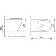 Инсталляция с подвесным безободковым унитазом SantiLine SL-5005+SL-01 - фото 6