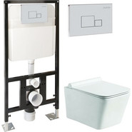 Инсталляция с подвесным безободковым унитазом SantiLine SL-5007+SL-01 - фото 