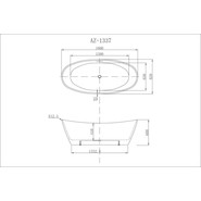 Ванна отдельностоящая Azario Easton 180x82 см AZ-1337 - фото 3