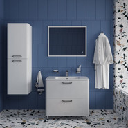 Тумба напольная с раковиной Iddis Brick 80 см BRI80WFi95K, белый глянец - фото 5