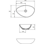 Раковина-чаша Cersanit Moduo Leaf 55 см 63571 - фото 5