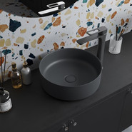 Раковина-чаша Iddis Ray 35 см RAYGM03i27, серый матовый - фото 4