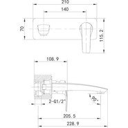 Смеситель для раковины настенный Iddis Ray RAYSB00i65 - фото 3