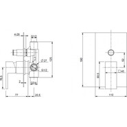 Смеситель для ванны Cezares UNIKA-VDIM-02, бронза, Цвет производителя: бронза - фото 3