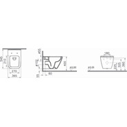 Унитаз подвесной безободковый Vitra Integra Square 7082B003-0075 - фото 3