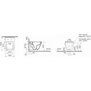 Унитаз-биде подвесной безободковый Vitra Integra Square 7082B003-7209 - фото 2