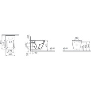 Инсталляция с подвесным безободковым унитазом Vitra Integra Square 9856B003-7206 - фото 6