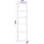 Пенал подвесной Aqwella Basic 35 см BAS0535DZ, универсальный, дуб золотой/белый - фото 4