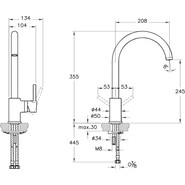 Смеситель для кухни Vitra Minimax S A42091EXP - фото 3