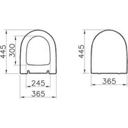 Сиденье с крышкой для унитаза Vitra Sento микролифт 130-003-009 - фото 2