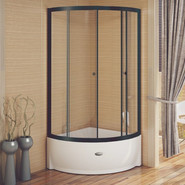 Душевое ограждение Радомир Найт 90x90 см, черный/матовое - фото 