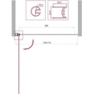 Шторка для ванны BelBagno 70 см UNO-V-1-70/150-P-Cr, хром/матовое - фото 4