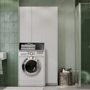 Пенал для стиральной машины Акватон Лондри 60 см 1A260503LH010, белый глянец (Поставляется в разобранном виде) - фото 4