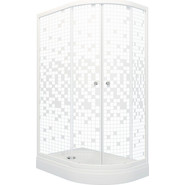 Душевое ограждение Triton Коралл A 120х80 см, белый/узор L - фото 