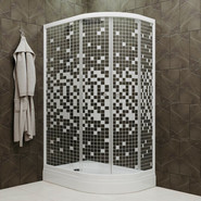 Душевое ограждение Triton Коралл A 120х80 см, белый/узор L - фото 2