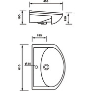 Умывальник Оскольская керамика Арго 60 61х45,5х19 см 40101000505 - фото 6