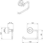 Держатель для туалетной бумаги Azario Nessy AZ-73110A - фото 3