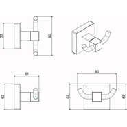 Двойной крючок Azario Rina AZ-87005B - фото 3