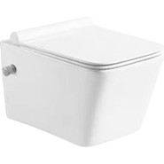 Унитаз-биде подвесной безободковый SantiLine SL-5004SM-BD с крышкой микролифт - фото 