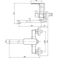 Смеситель для ванны Aquanet Cinetic AF120-21С 216754 - фото 2