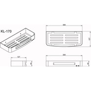 Полка прямоугольная Azario AZ-170 - фото 2