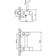 Смеситель с гигиеническим душем HAIBA HB5513-7, чёрный матовый - фото 2