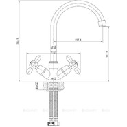 Смеситель для кухни Aquanet Opera SD98905 187235 - фото 2