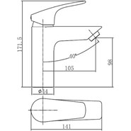 Смеситель для раковины Aquanet Static Black AF330-10B 261820, чёрный матовый - фото 2