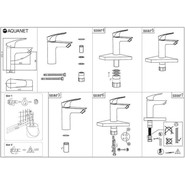 Смеситель для раковины Aquanet Static Black AF330-10B 261820, чёрный матовый - фото 3