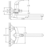 Смеситель для ванны Haiba HB2216 - фото 2