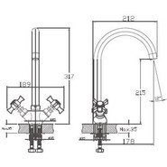 Смеситель для кухни Haiba HB4624 - фото 2