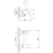Набор для гигиенического душа Haiba HB5513-4, бронза - фото 2