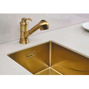 Мойка кухонная Omoikiri Taki 38-U/IF-LG (4973092) 1,2 мм, светлое золото, Цвет производителя: светлое золото - фото 4