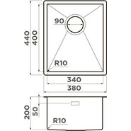 Мойка кухонная Omoikiri Taki 38-U/IF-LG (4973092) 1,2 мм, светлое золото, Цвет производителя: светлое золото - фото 5