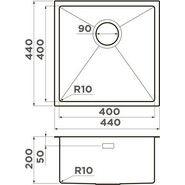 Мойка кухонная Omoikiri Taki 44-U/IF-LG (4973520) 1,2 мм, светлое золото, Цвет производителя: светлое золото - фото 3