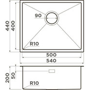 Мойка кухонная Omoikiri Taki 54-U/IF-GM (4973107) 1,2 мм, вороненая сталь, Цвет производителя: вороненая сталь - фото 4
