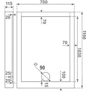 Акриловый поддон Bas Олимпик 110x70 см - фото 3