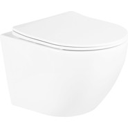 Унитаз подвесной безободковый BelBagno Uno BB3105CHR/SC с тонкой крышкой микролифт - фото 