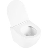 Унитаз подвесной безободковый BelBagno Uno BB3105CHR/SC с тонкой крышкой микролифт - фото 2