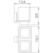 Двойной cтакан для зубных щеток Haiba HB8808 - фото 2