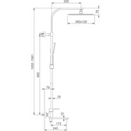 Душевая стойка Gappo G2483-8, белый/хром - фото 2