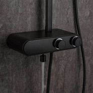 Душевая стойка с термостатом Gappo G2495-2, черный, Цвет производителя: чёрный - фото 3