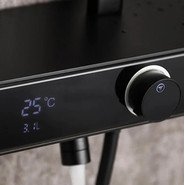 Душевая стойка с термостатом Gappo G2495-2, черный, Цвет производителя: чёрный - фото 4