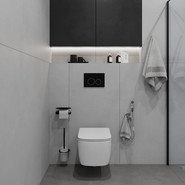 Кнопка смыва Iddis Unifix UNI03BCi77, черный матовый - фото 2