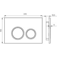 Кнопка смыва Iddis Unifix UNI03WBi77, белый матовый - фото 4