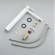 Смеситель для раковины высокий Gappo G1083-82, белый/хром - фото 6