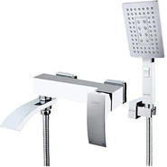 Смеситель для ванны с душевым гарнитуром Gappo Jacob G3207-8, белый/хром - фото 