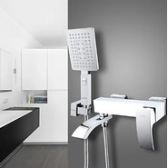 Смеситель для ванны с душевым гарнитуром Gappo Jacob G3207-8, белый/хром - фото 2